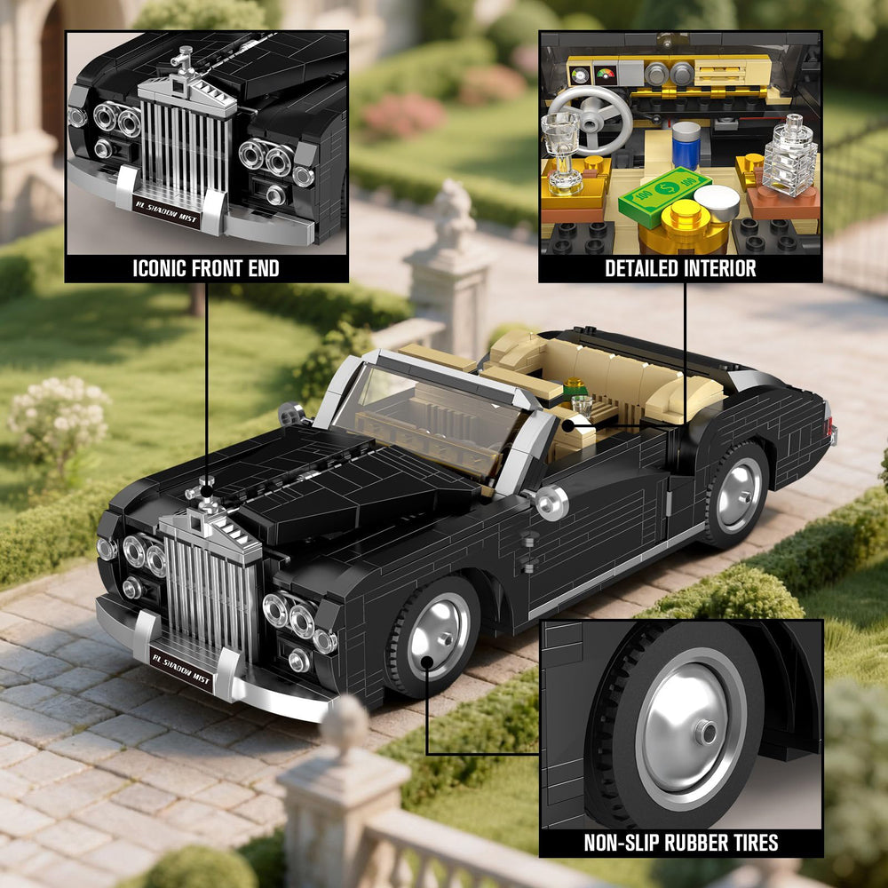 Mould King 10006 trunk with spare tire showcases storage detail and realism.