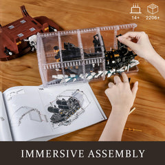 Mould King 10065 dimensions: 54.4 cm long, 18.8 cm wide, 19.5 cm high.