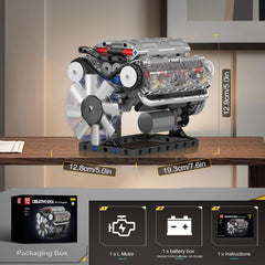 Mould King 10088 V8 engine model kit gift idea for hobbyists