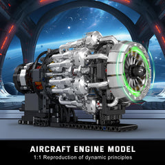 Mould King turbine and shaft assembly reveals transmission movement in action.