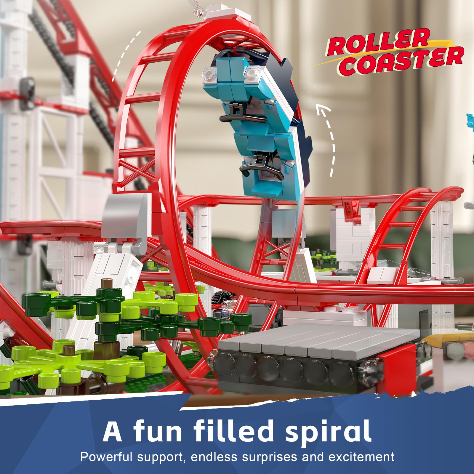 Mould King 11014 track system detail highlights sturdy construction and smooth rides
