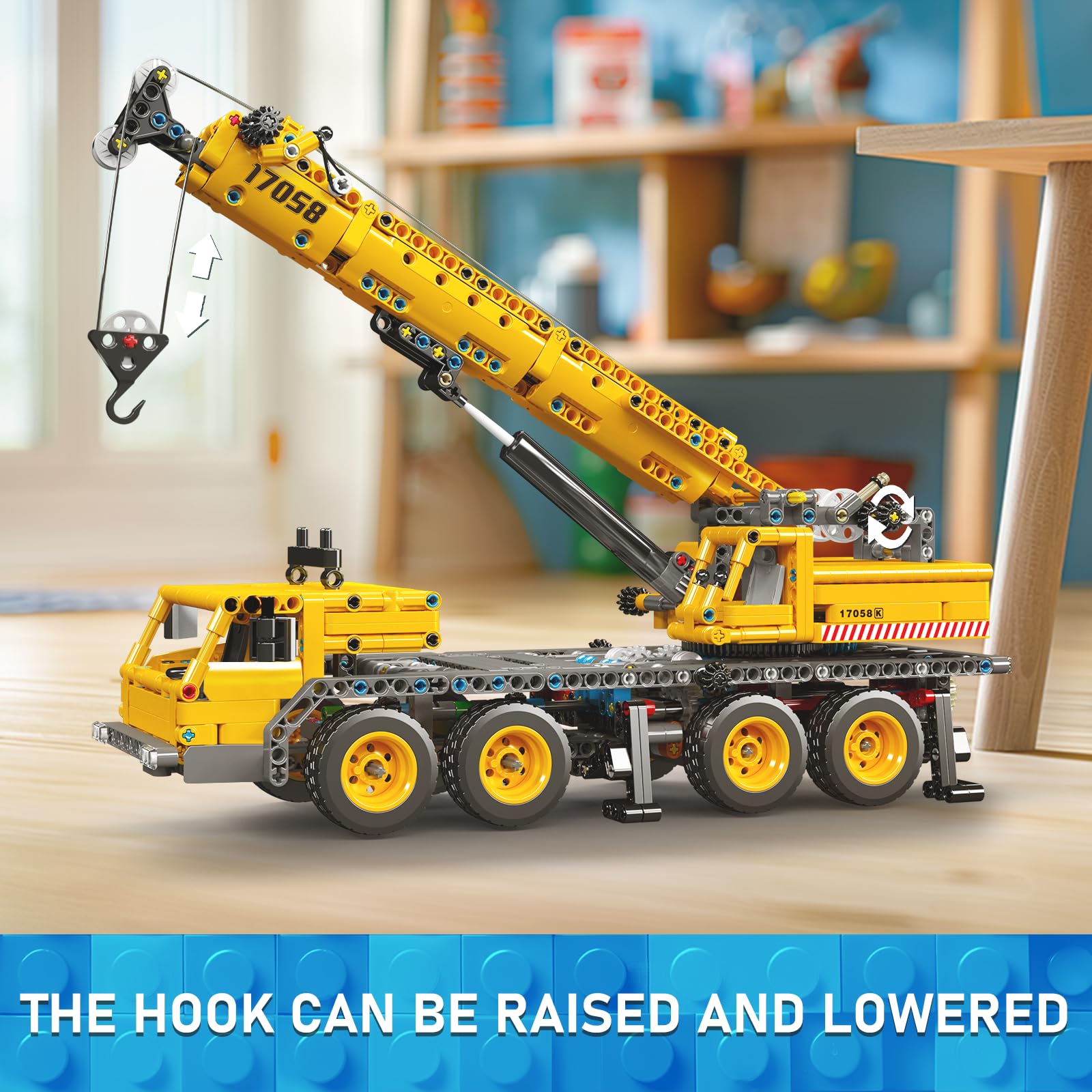 Mould King 17058 City Mobile Crane Truck complete kit suitable for kids and adult builders
