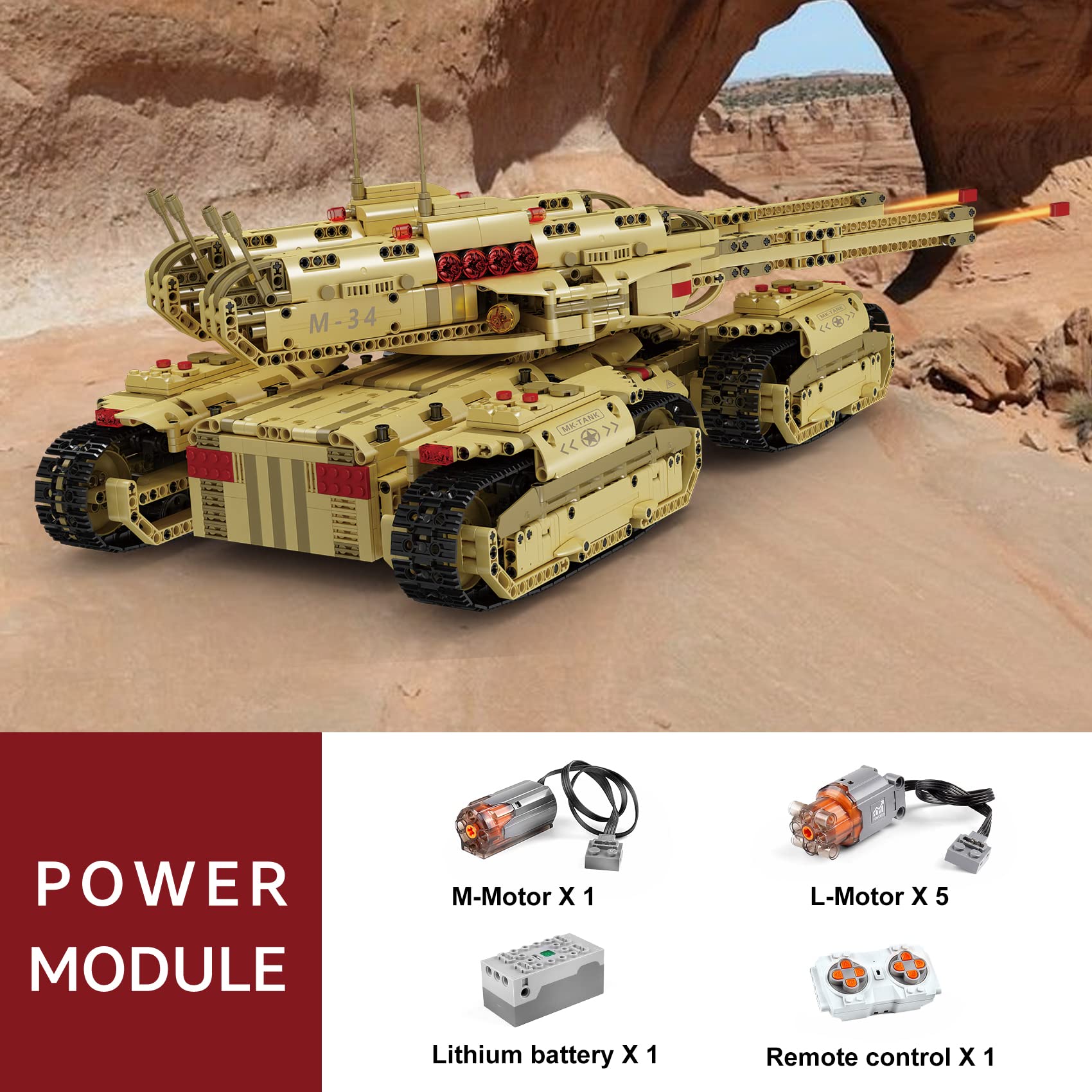 Mould King battery and motor pack for RC control