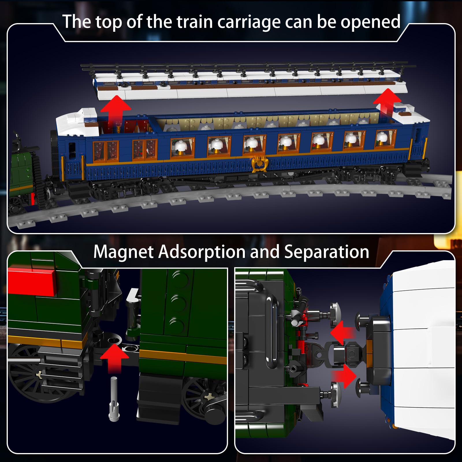 Mould King Orient Express app control enables flexible setup and lighting tweaks.