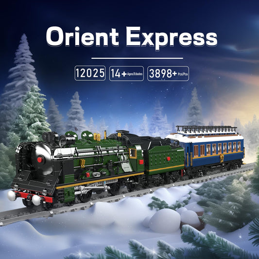 Mould King Orient Express carriages with open tops reveal authentic details.