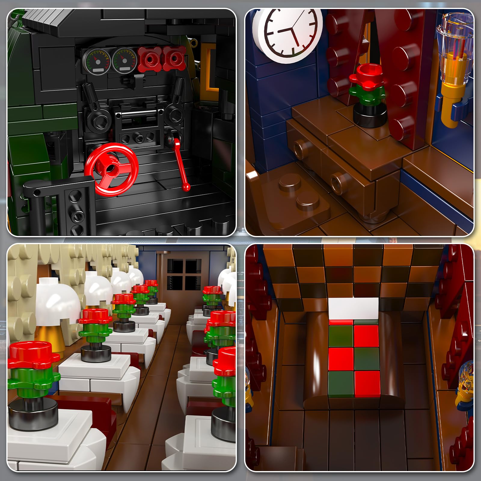 Mould King Orient Express controlled by Bluetooth remote for effortless operation.