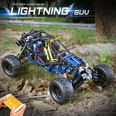 Mould King RC off-road car motors delivering strong torque for rugged terrain.