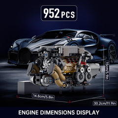 Mould King W16 engine craftsmanship emphasizes accuracy and lasting display quality.