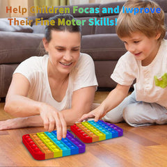 Mouom 2Pack Pop Fidget Toys letters-numbers play on table for quick study bursts.