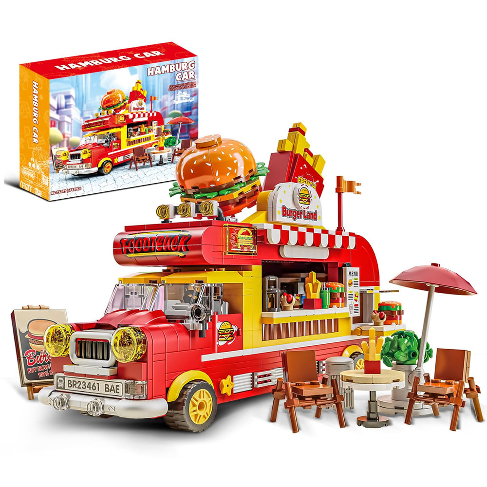 Mov Stone Friends Burger Truck red and white design sparks imaginative pretend play.