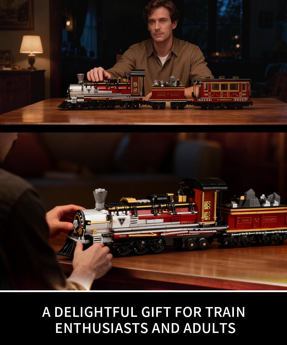 Mov Stone steam train wheels and smokestack detail enhance authenticity for model rail fans