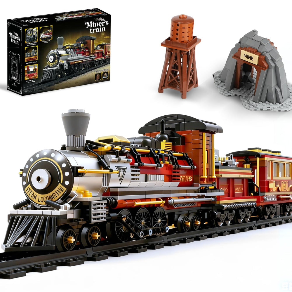 Mov Stone Western Mining Steam Train assembly emphasizes detailed steps for an immersive building experience