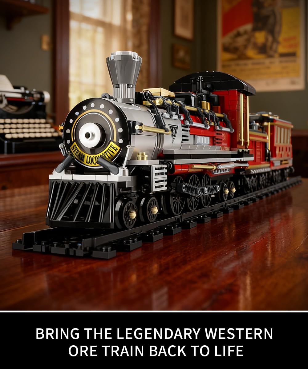 Mov Stone Western Mining Steam Train Wild West styling creates a bold, standout display