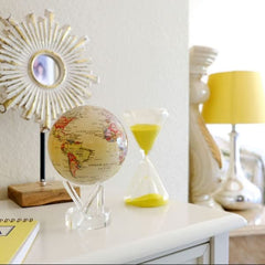Close-up of non-toxic fluid inside MOVA Globe Yellow