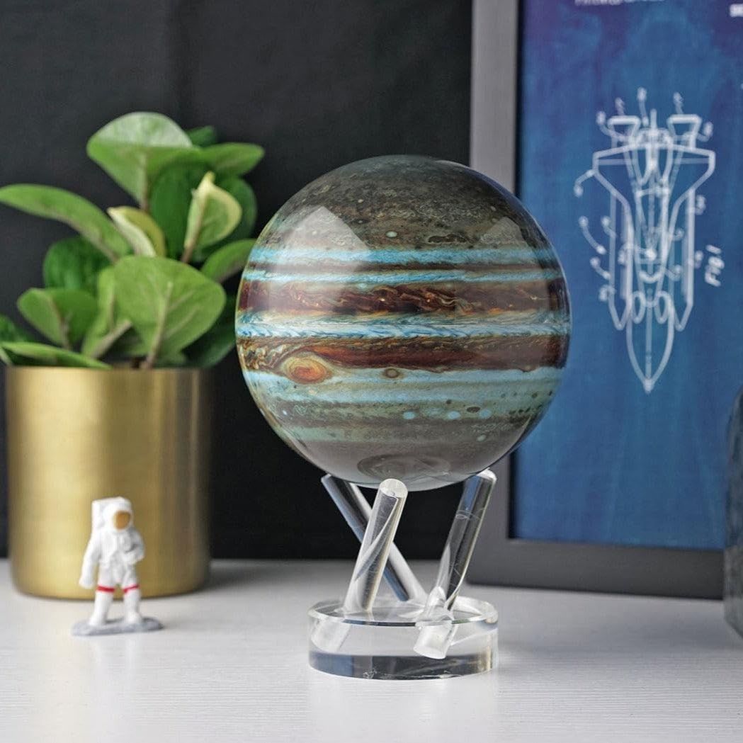 MOVA Jupiter Globe 6-inch acrylic shell housing a floating globe