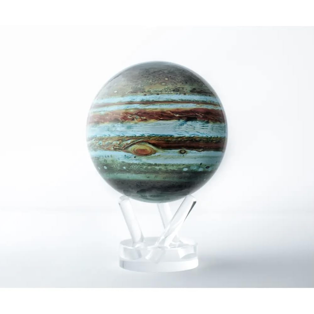 MOVA Jupiter Globe 6-inch NASA imagery highlights planet bands and storms