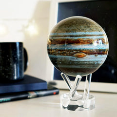 MOVA Jupiter Globe 6-inch solar rotation showcased in ambient light