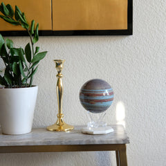 MOVA Jupiter Globe fits on desks, shelves, and nightstands for compact decor.