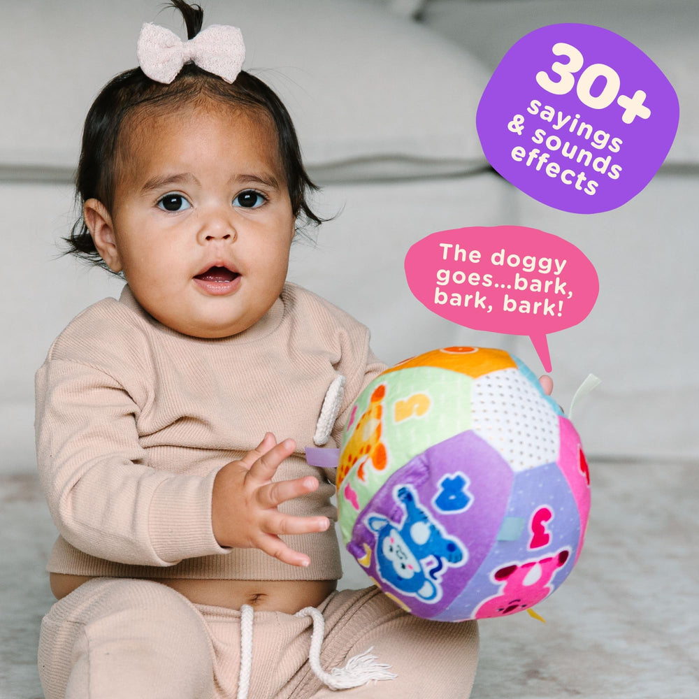 Move2Play baby ball rolls to trigger dance-like sounds