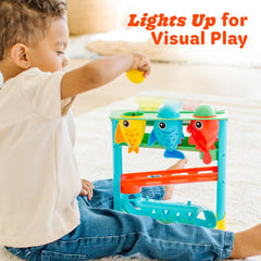Move2Play Feed The Fish: kid-friendly ball drop promotes motor play.