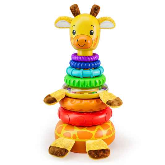 Move2Play giraffe stack with neck rings boosts early grasping and coordination.