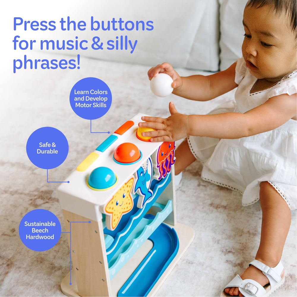 Move2Play Ocean Friends feature ball drop and lights to encourage motor skills