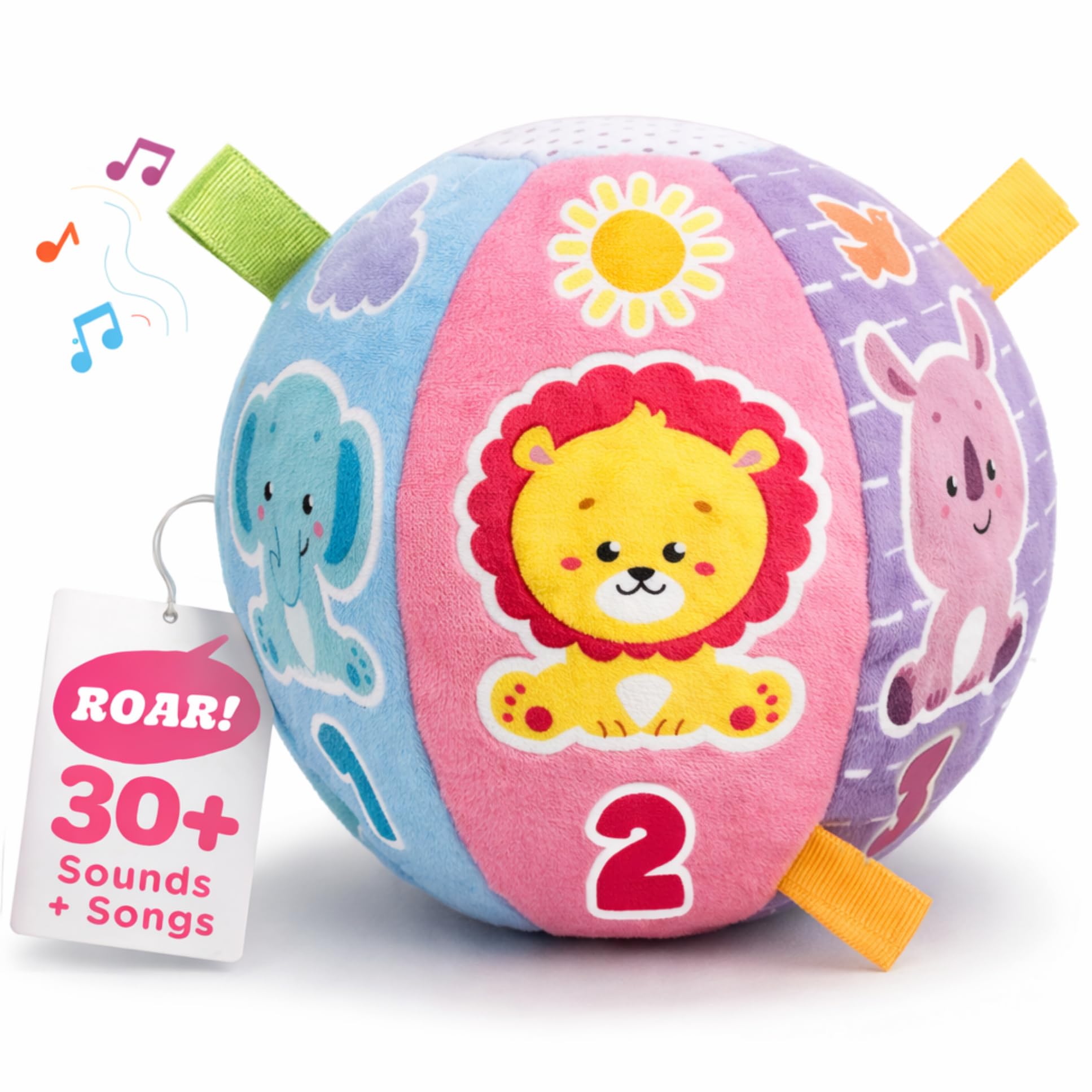 Move2Play pastel interactive baby ball plays cheerful music on touch
