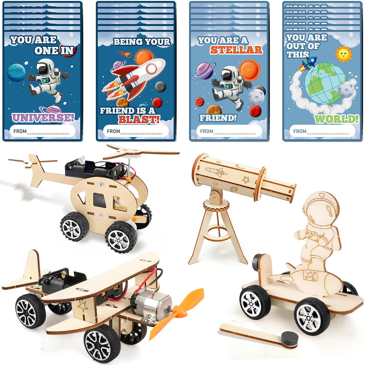 MOVINPE space-themed STEM kit cards boost classroom learning and friendship.