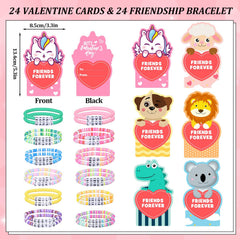 MOVINPE bracelets with 24 pieces featuring letter designs for heartfelt messages.