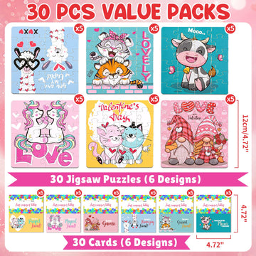 MOVINPE Valentine puzzle header 2 with friendly art invites friend-to-friend notes.