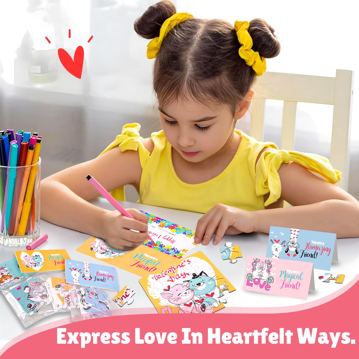 MOVINPE Valentine puzzle header 6 illustrating teamwork and kindness.