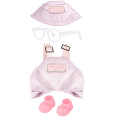 Movolivi 6-7inch doll hat in pink adds polished charm to outfits.