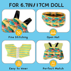 MOVOLIVI cozy T-shirt fabric detail ideal for everyday doll wear