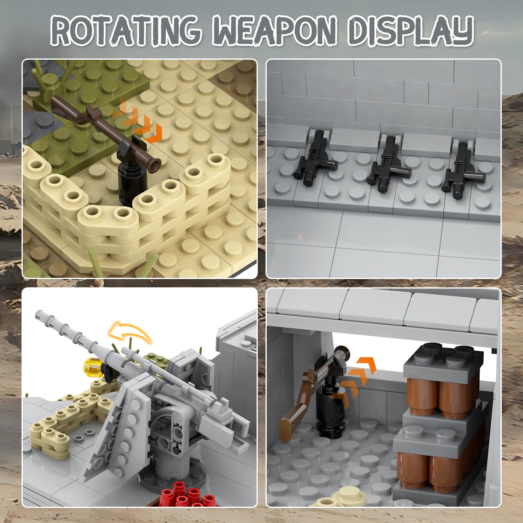 MOOXI WW2 ABS plastic gives durable blocks for repeated use.