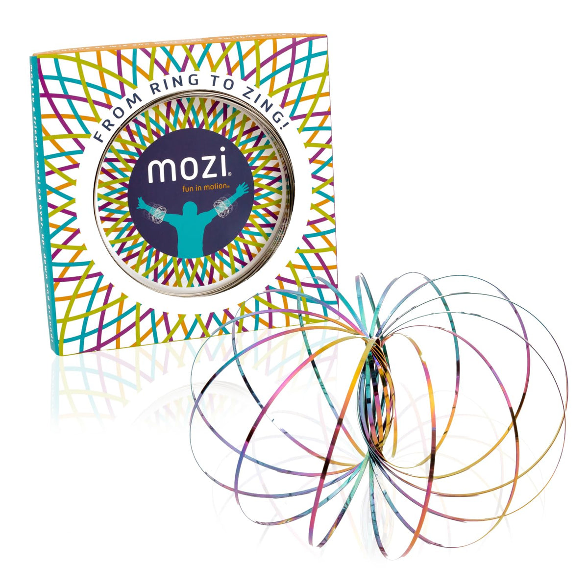 Mozi Geometric Magic Flow Bracelet iridescent close-up showing smooth rotation for focus