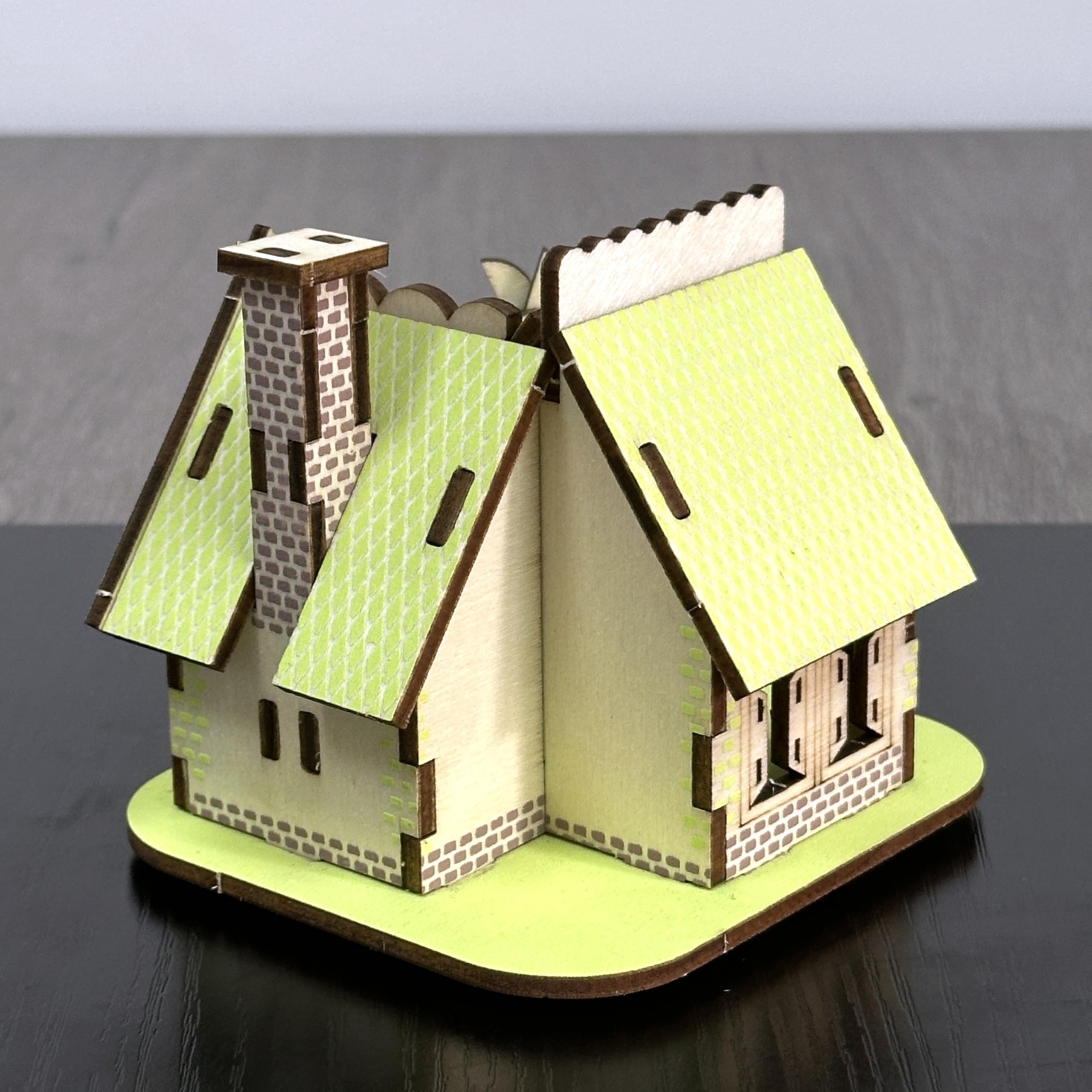 MPIUET green 3D house puzzle kit offers calm, focused assembly moments.
