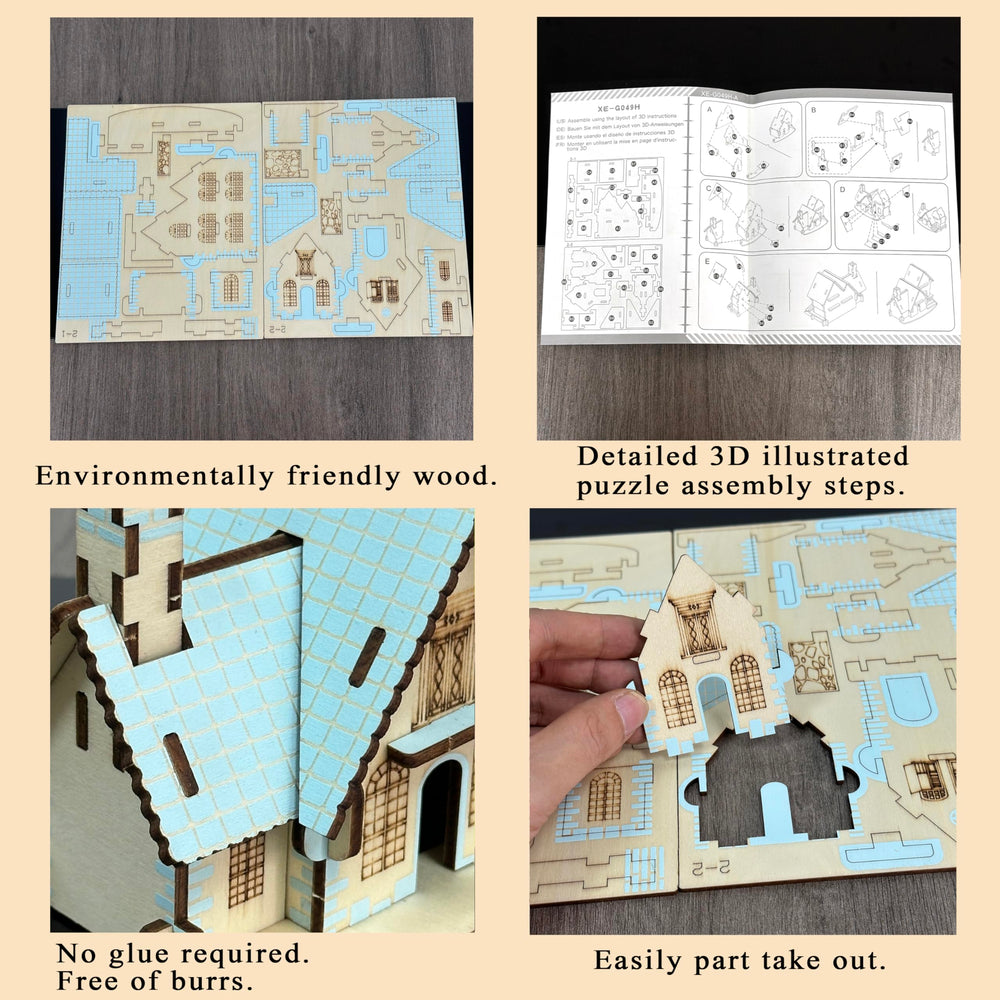 MPIUET laser-cut wood parts offer smooth edges for easy handling