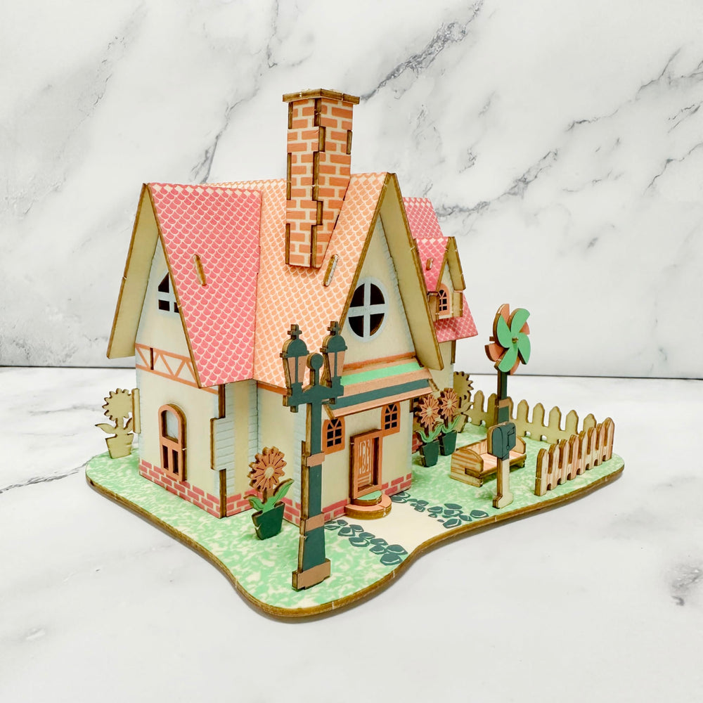 MPIUET Sunflower Manor assembly process guides careful building steps.