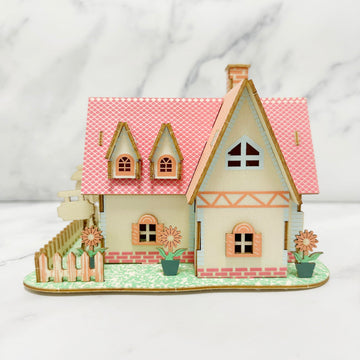 MPIUET Sunflower Manor laser-cut detail showcases precision edges for quick assembly.