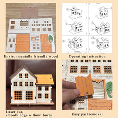 MPIUET Yellow House 9-in-1 detailed close-up highlights smooth edges and wood texture