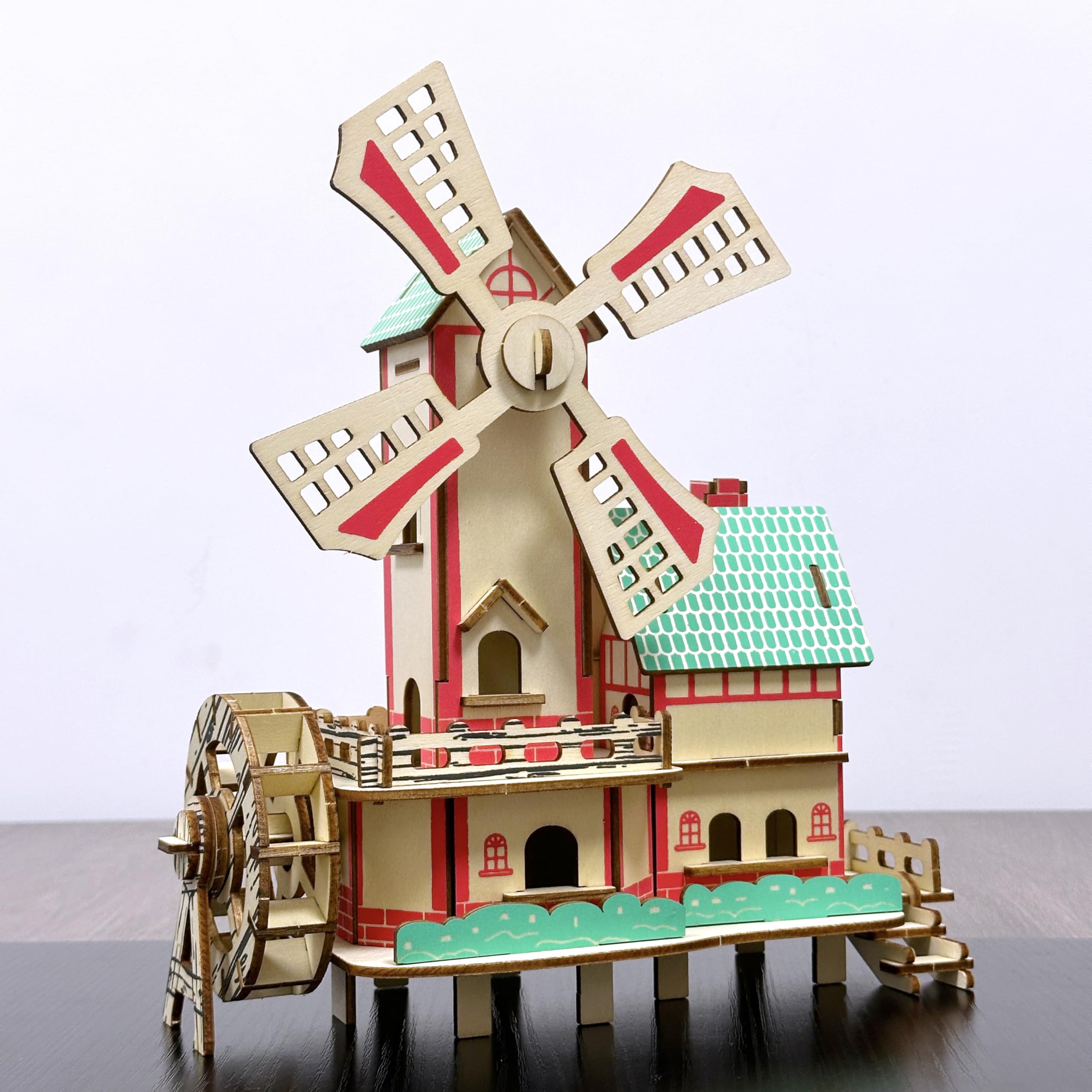 MPIUET Windmill Cottage puzzle display-ready model invites decorative setup