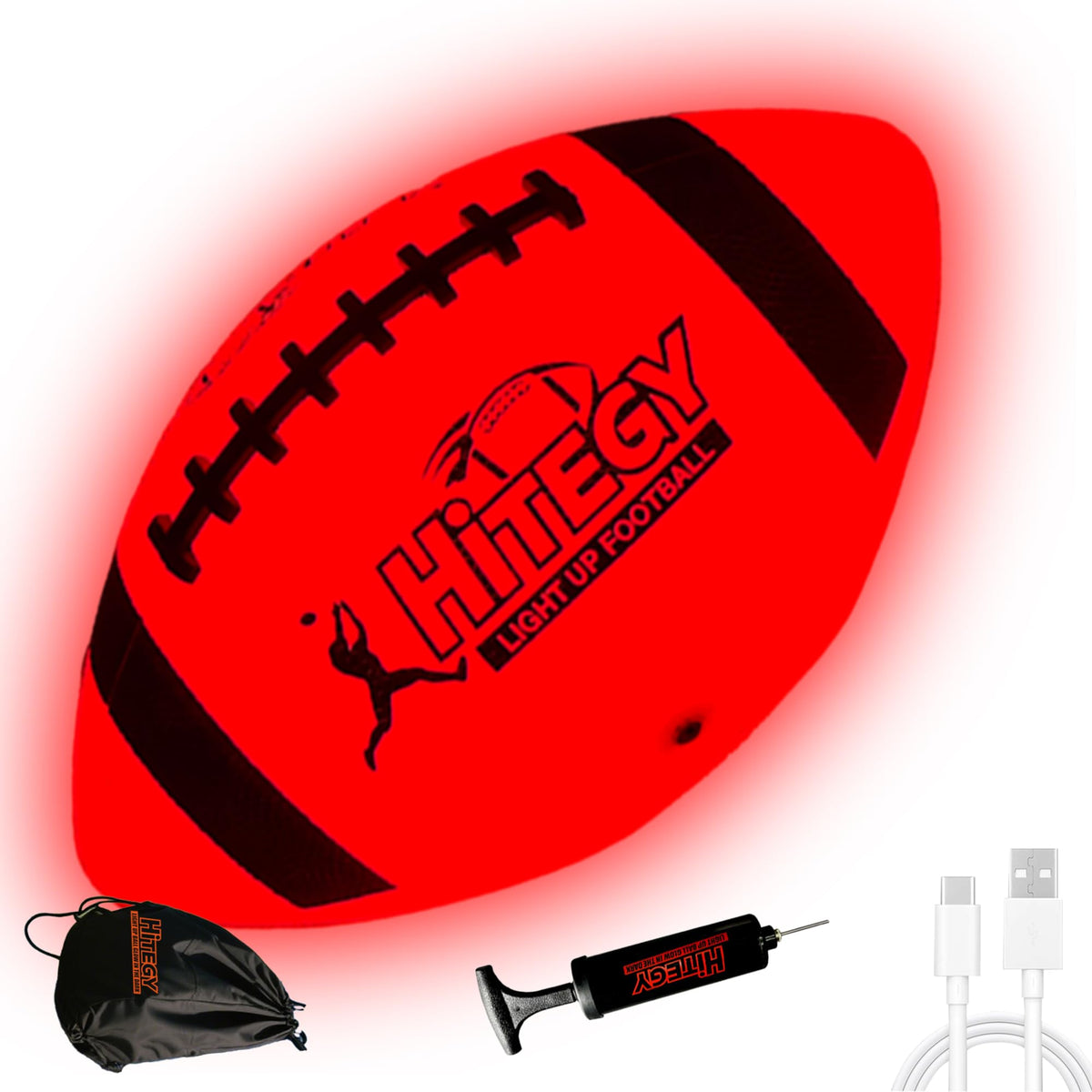 MPMVP Glow Football with pump for quick setup and backyard games