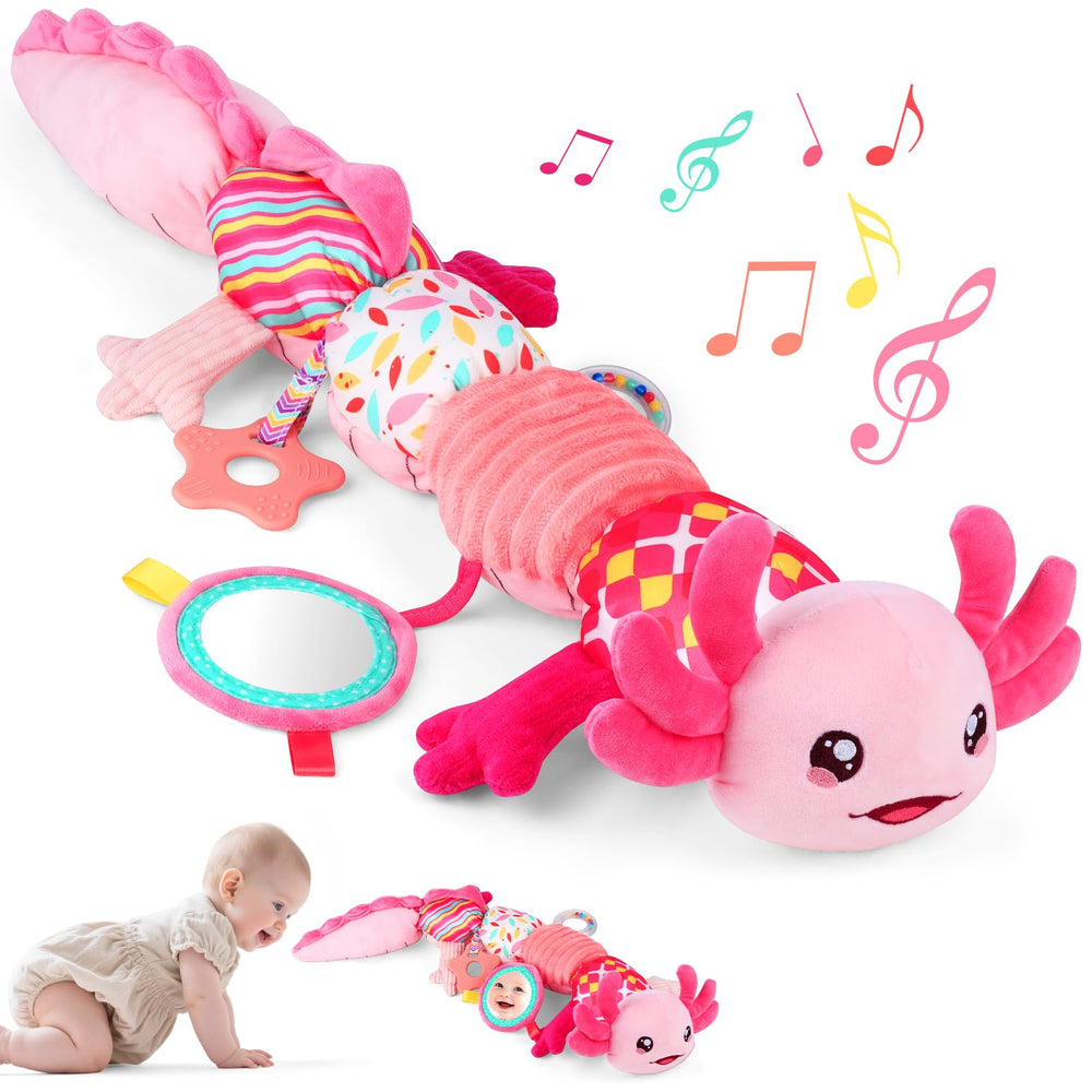 MPQMPQ axolotl caterpillar plush ideal for newborn sensory play