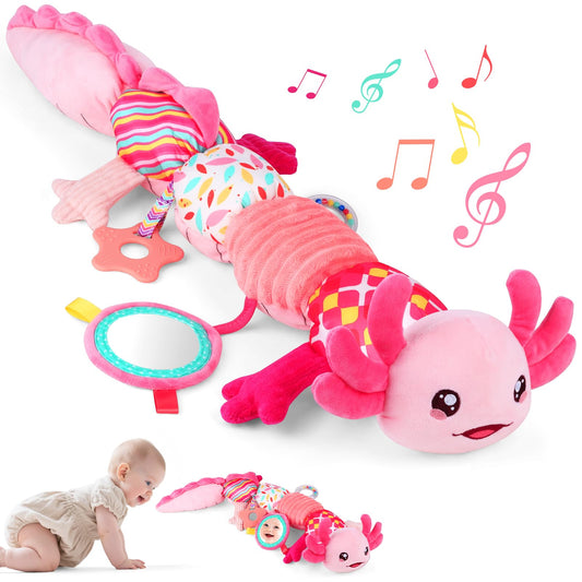 MPQMPQ axolotl caterpillar plush ideal for newborn sensory play