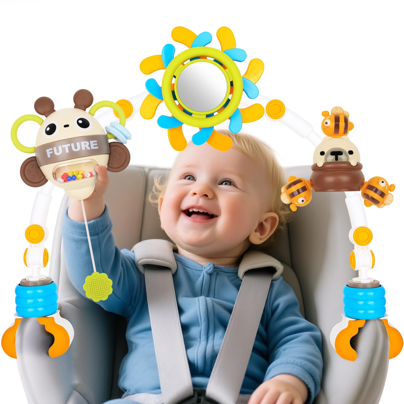 MPQMPQ baby activity arch toy clipped on a stroller for on-the-go engagement
