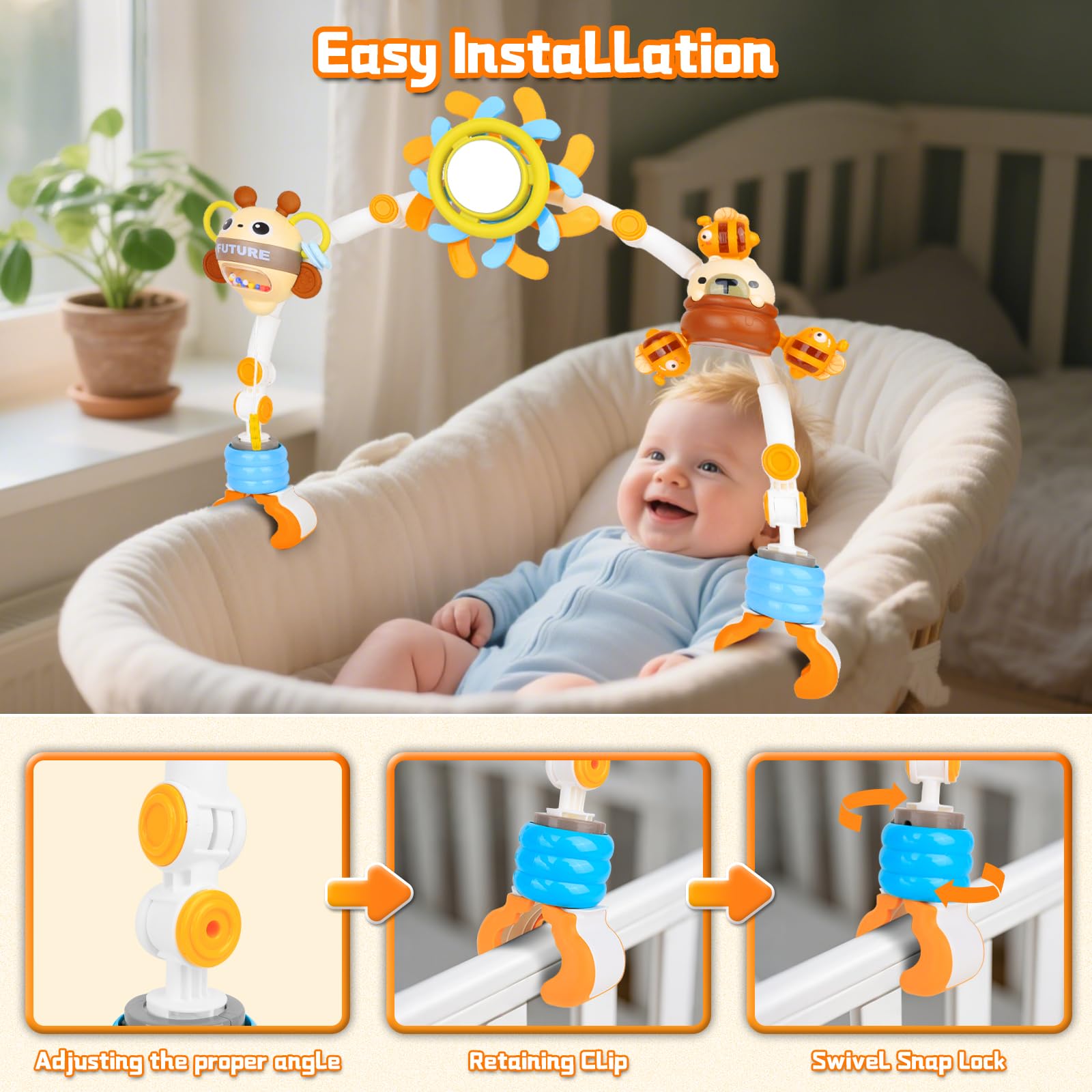 MPQMPQ arch toy for a bouncer attachment to entertain during playtime