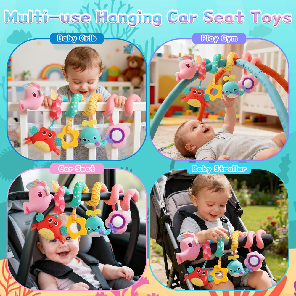 MPQMPQ car seat toy seahorse compact design saves space and easy to move.