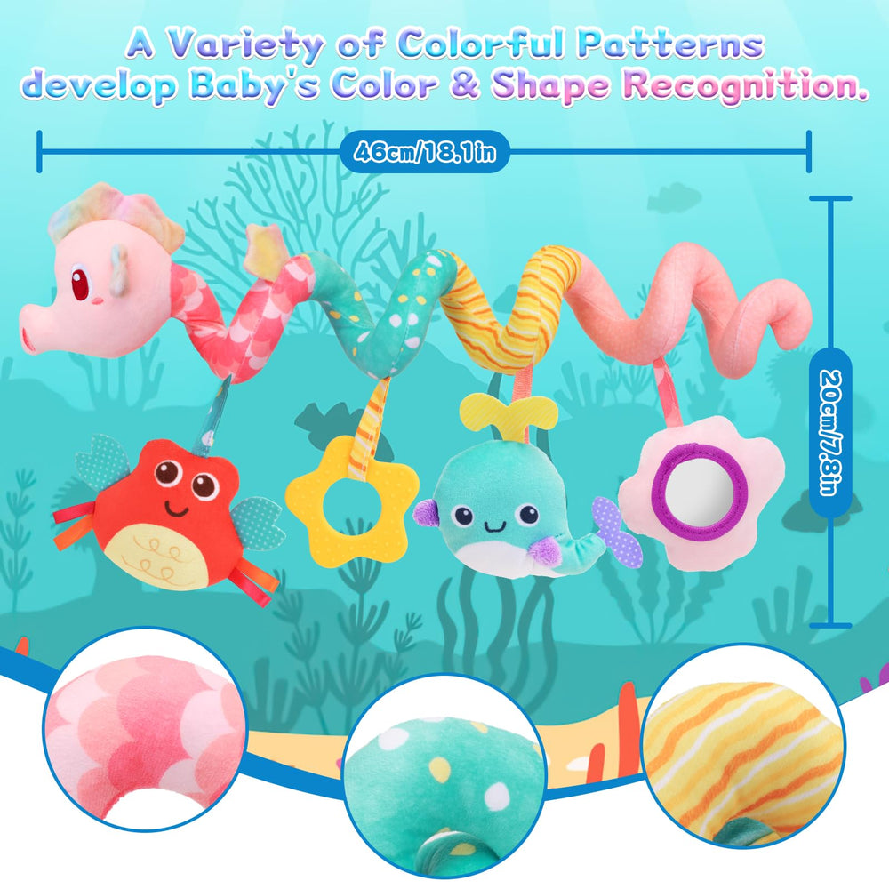 MPQMPQ car seat toy seahorse gift set offers a thoughtful newborn present.
