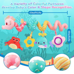 MPQMPQ car seat toy seahorse gift set offers a thoughtful newborn present.