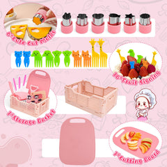 MPQMPQ toddler knife set safety gloves included for careful practice